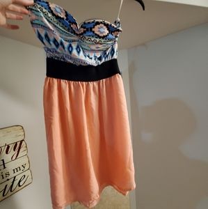 Rue21 aztec/coral mini dress
